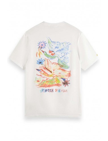 SCOTCH AND SODA FRONT BACK SWAN ARTWORK T-SHIRT