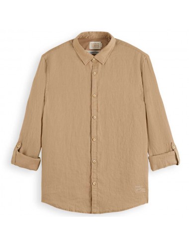 SCOTCH AND SODA LINEN SHIRT WITH ROLL-UP