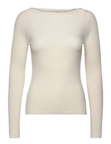 LEE LS BOAT NECK TEE ECRU